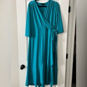 Lane Bryant Teal Long Sleeve Dress